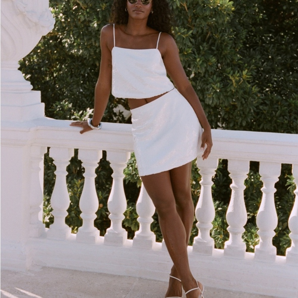Abercrombie & Fitch White Mini Skirt